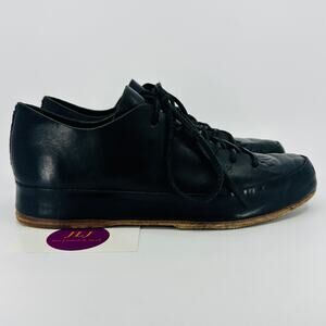 FEIT Women's Handsewn Low Handcrafted Black Leather Low Top Shoes Size 37/ 7 US